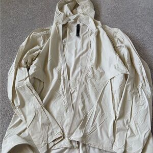 Women’s Cream lululemon Hooded Rain Jacket